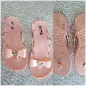Pink Michael Kors Girls Sandals